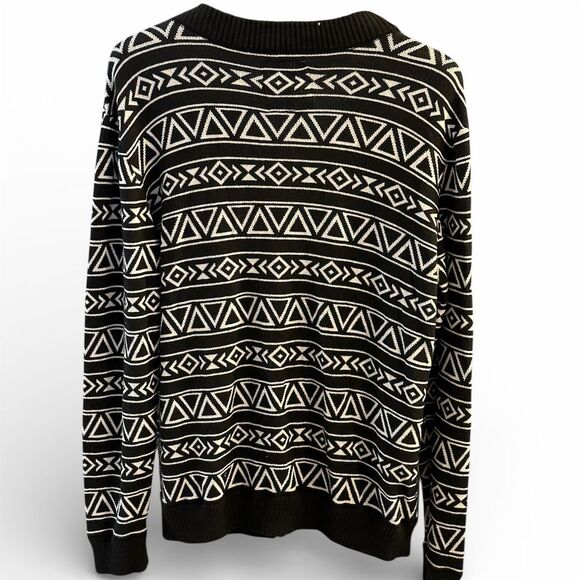 On The BYAS Men's Geometric Cardigan Sweater Multicolor Size L - Picture 3 of 4